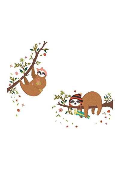 Yash Sticker autocolant de perete Crengute si Ratoni, 50x70 cm, multicolor