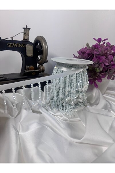 jasmina store şerit kristal boncuk 1cm saten kurdale üzerine (5.5cm)