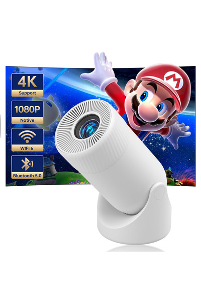 Aoc Compact Projector | 8000 Lumen Brightness | 4K Support | Outdoor Movie Nights Essential