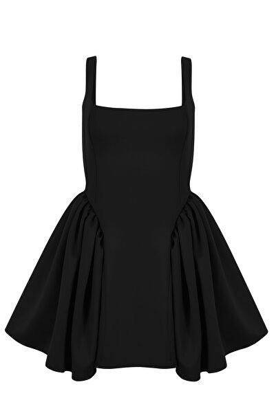 La Sarta Serine Short Black Dress