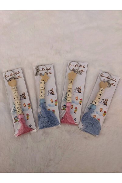 H&B Boutique 8 adet kişiye özel isimli anahtarlık/canta süsü karne hediyesi o...