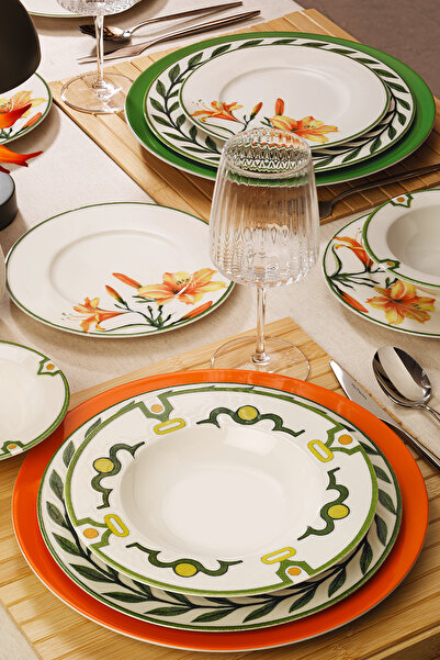 Kütahya Porselen Liva 24 Parça 6 Kişilik Yemek Takımı