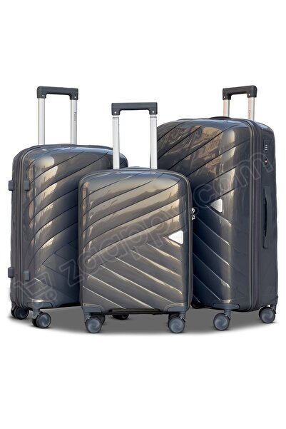 ZAAPPY Hard Shell Unbreakable Glossy PP 3PCS SET (20/24/28 Inch) Luggage, Lig...