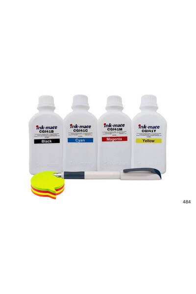 Ink-mate Set Flacon Cerneală Compatibil Canon GI41 (1x500ml Negru, 1x500ml Cyan, 1x500ml Magenta,