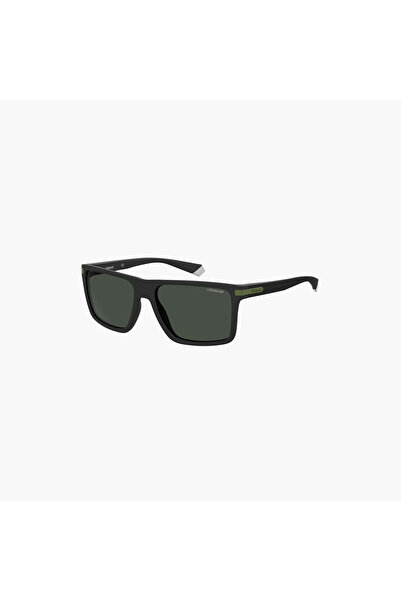Polaroid Men Grey Polarised and UV Protected Lens Rectangle Sunglass