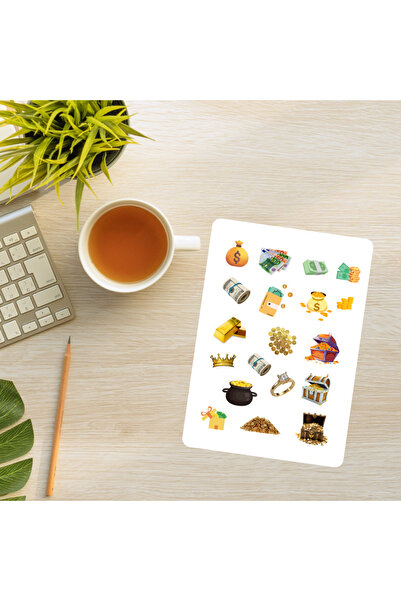 Fatofotofan مجموعة ملصقات الطاقة النقدية - ملصقات جذب الثروة والثراء (صفحتان)