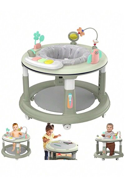 VOGMAX مشاية أطفال بخمسة ارتفاعات قابلة للتعديل، مشاية مضادة للانقلاب، مقعد د...