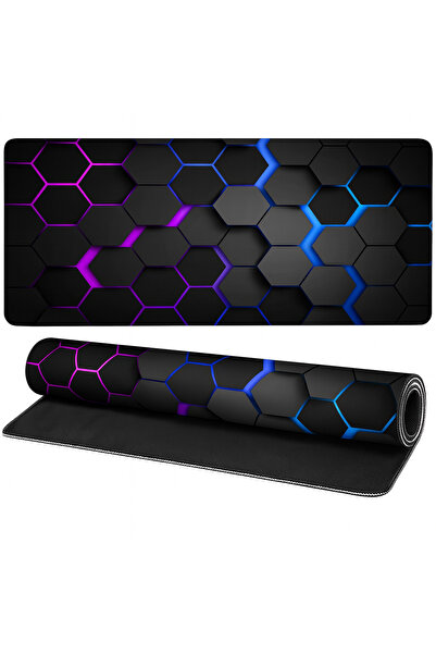 TnsAround Professional Gaming Mousepad, Water Resistant, High Gliding Speed, 3D Pattern, Cyber Hive, 80x30 cm