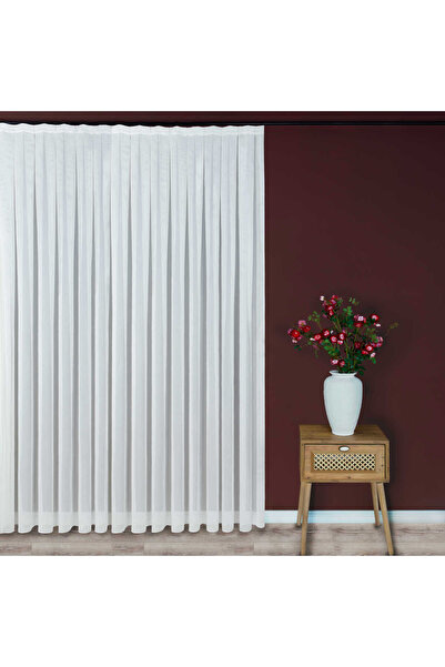 Taç Sturdy Hazır Tül Perde Ekru 300x260 cm