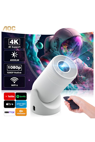 Aoc جهاز عرض متطور | واي فاي وبلوتوث وتقنية Auto Keystone | دوران ١٨٠ درجة لل...