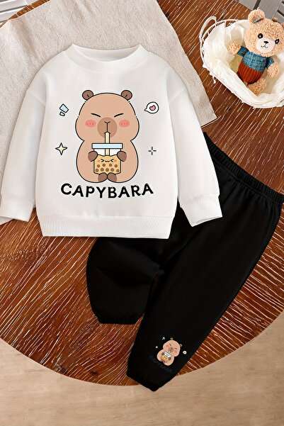 ADABEBEK Premium Capybara Printed Bottom Top Baby Set 25508