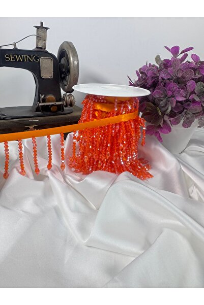 jasmina store şerit kristal boncuk 1cm saten kurdale üzerine (5.5cm)