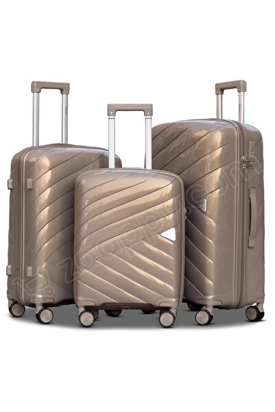 ZAAPPY Hard Shell Unbreakable Glossy PP 3PCS SET (20/24/28 Inch) Luggage, Lightweight, Suitcase