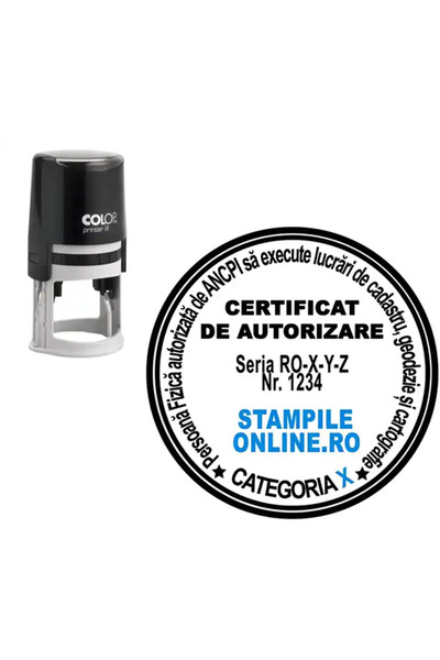 Colop Printer Stampila de birou COLOP Cadastru - diamentru-4cm, fara-tus
