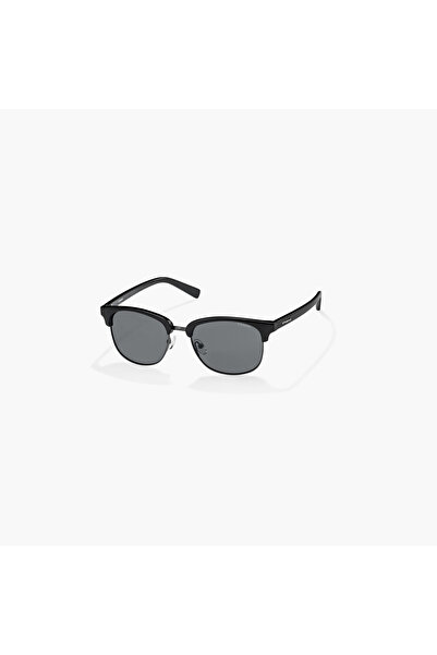 Polaroid Men Polarised And Uv Protected Grey Lens Square Sunglass