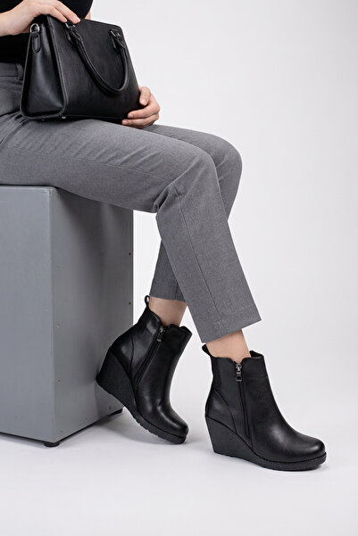 MARSEDO Дамски ботуши с подплатена пета и цип за ежедневно носене Sandis