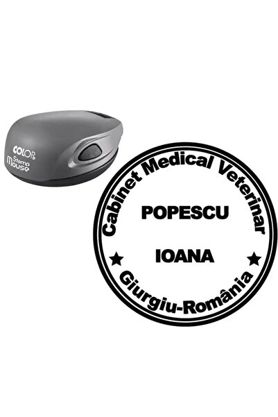 Colop Printer Stampila portabila COLOP Medic Veterinar - diametru-3cm, fara-tus