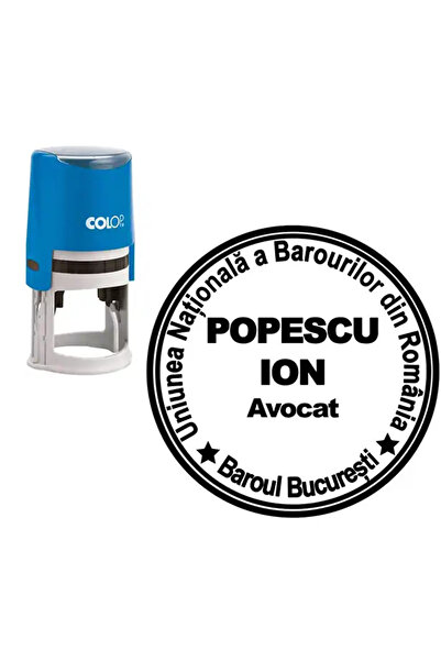 Colop Printer Stampila de birou COLOP Avocat - diametru-3cm, albastru