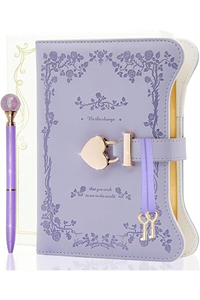 Arabest مذكرات، دليل بسيط، مذكرات قفل من ٣٦٠ صفحة، أفكار هدايا للبنات (أرجواني لافندر)