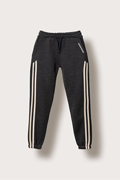 Mışıl Kids Pantaloni de sport pentru băieți, cu cu imprimeu dungi laterale, Fearless Nothing B, cu 3 fire