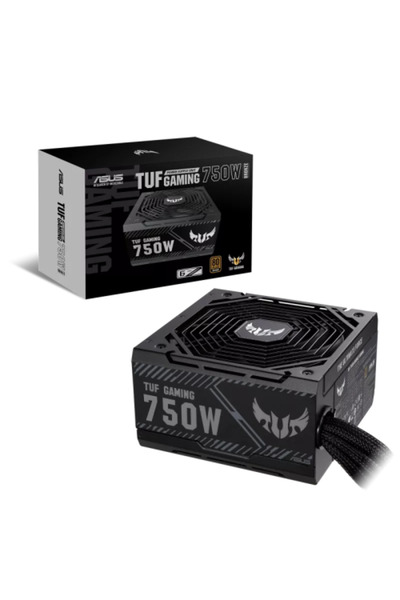 ASUS TUF Gaming 750 B Power Supply 750W, 80 Plus Bronze, 0 dB - Black