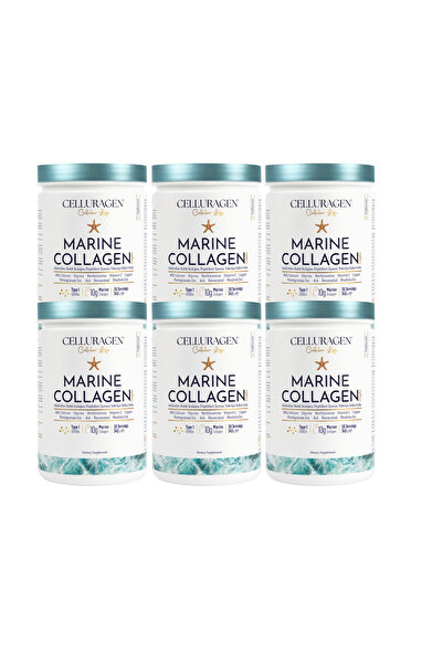 Celluragen Cellular Life Marine Collagen Complex Balık Kolajeni Peptitleri ve Ca- AKG İçeren Takviye Edici Gıda 30 günlük Kolajen X 6 Adet