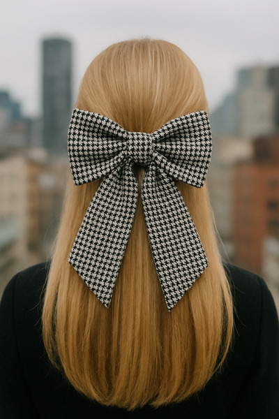 PaminBags Aksesuar Plaid Patterned Bow Lock Buckle