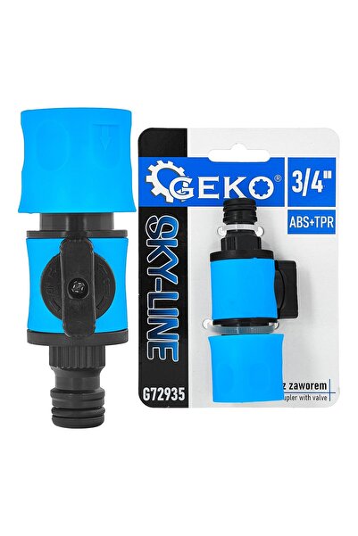 GEKO Cuplaj rapid de grădină Sky-Line cu supapă și niplu - G 72935