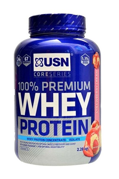 Usn بروتين مصل اللبن الممتاز 100% 2.28 كجم بنكهة كريمة الفراولة