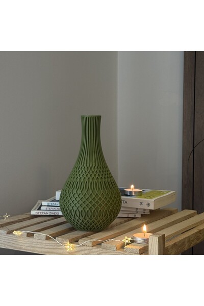 Zehn Design Ribelle Geometrik Dokulu & Modern Tasarım Vazo - Minimalist Salon...