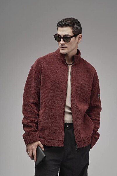 king brich Mock Neck Zipper Closure Logo Detailed Unisex Plush