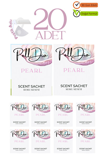 Pelldio 20'li Pearl Ayakkabılık Dolap Ve Çekmece Parfümlü Kese Kokusu Oda Kok...