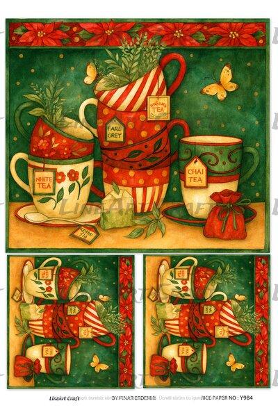 LİNEART Y984 سلسلة السنة الجديدة ديكوباج نحاسي 29*42 سم