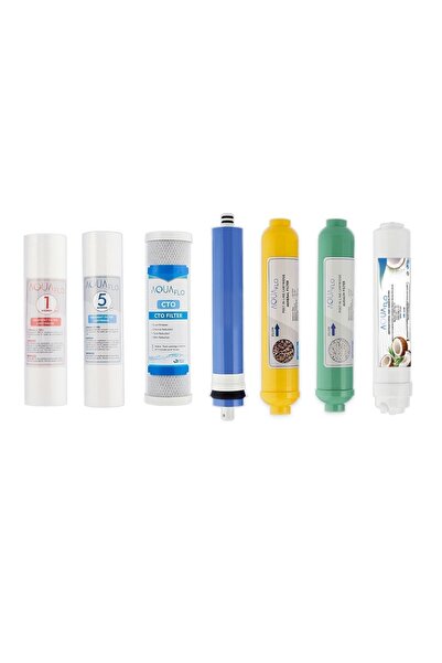 AQUAFLO Açık Kasa Su Arıtma Cihazı 7li Filtre Seti Standart Membran (Dirseksiz)