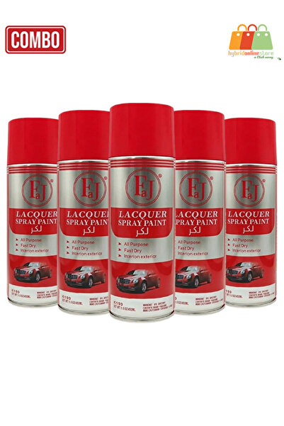 FAJ K190 Clear Gloss Lacquer Spray Paint Fast-Dry Multi-Surface Protective Coating 450ml Combo 5pcs