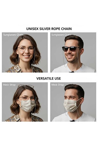 Ralp Moda Steel Chain Necklace Can Be Used as an Eyewear Strap or Mask Strap