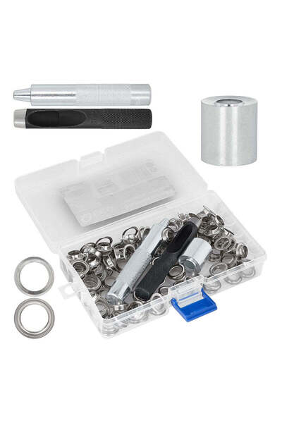 GEKO Tarpaulin grommet set, 100 pieces, G 01824