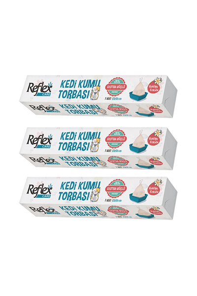 Reflex Vanilla Scented Cat Litter Bags 7 Pieces 82 X 50 cm 3 Packs