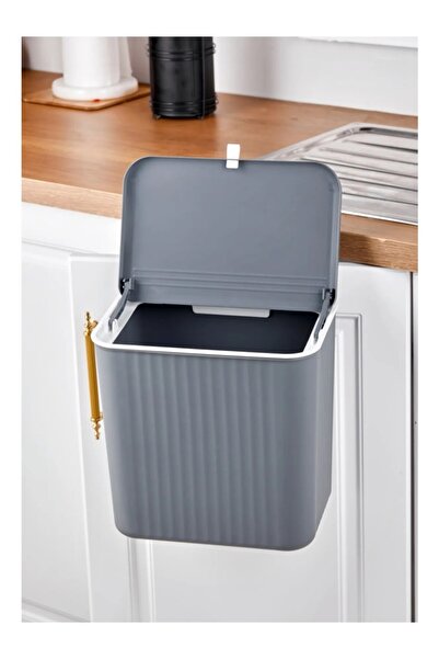 Aka Ekonomi Dünyası Mutfak Tezgah Üstü Dolap Askılı Kapaklı Çöp Kovası