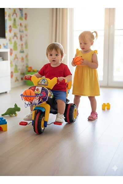 Freebebek 3 Tekerlekli Renkli Potalı Ve Toplu Bisiklet Çocuk Bisikleti