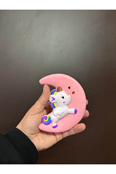HEPBİMODA Sukuşi Ay Unicorn Pony Pembe-Sarı Kokulu Yavaş Yükselen Squishy 15 ...