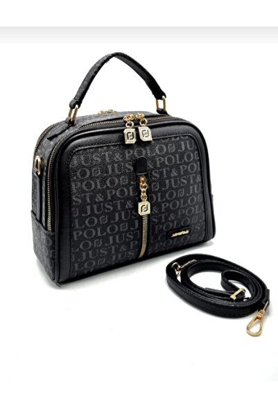 eflanmoda Just Polo Monogram Baskılı Kadın El ve Omuz Çantası