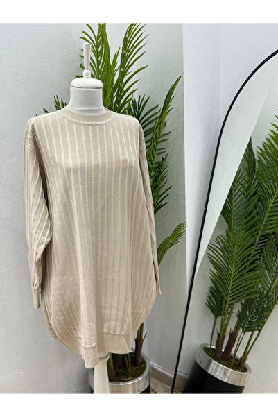 ÖZNE BUTİK Tunica guler rotund pentru femei, cu textura moale mercerizata