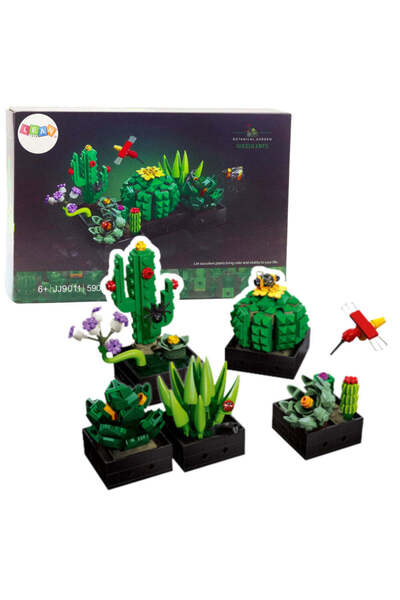 LEAN Set de construcție cactus, 25,5 x 17 x 5,5 cm, 590 piese, 14245