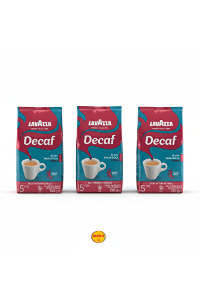 LavAzza Set ASSELTI® — 3 x Decofeinizat 250 g, cafea măcinată decofeinizată, aromă intensă