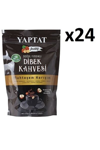 Yaptat Fındıklı Dibek Kahvesi Özel Karışım 150 x 24 Paket (Bir Koli)