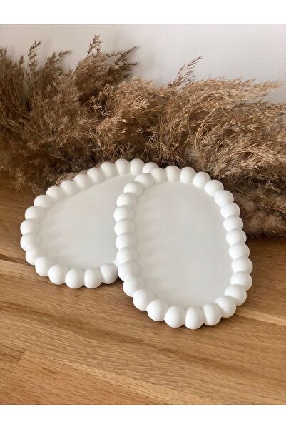 By Fii Home Decorative Plate Jewelry Plate Paintable Decorative Plate Set of 2