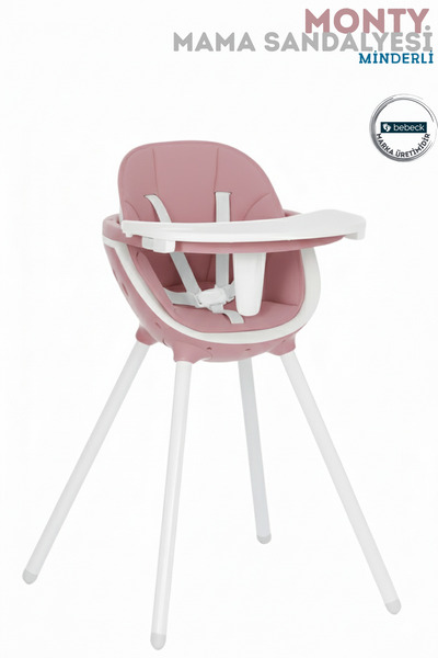 Bebeck Monty Mama Sandalyesi 3 Kademeli Tabla Kaymaz Tabanlı Geniş Oturma Ala...