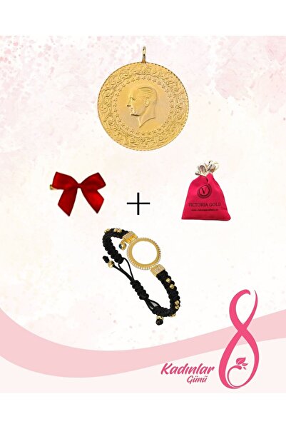 Victoria Yarım Altın Eski Tarihli (Kadınlara Özel Bileklik Hediye)