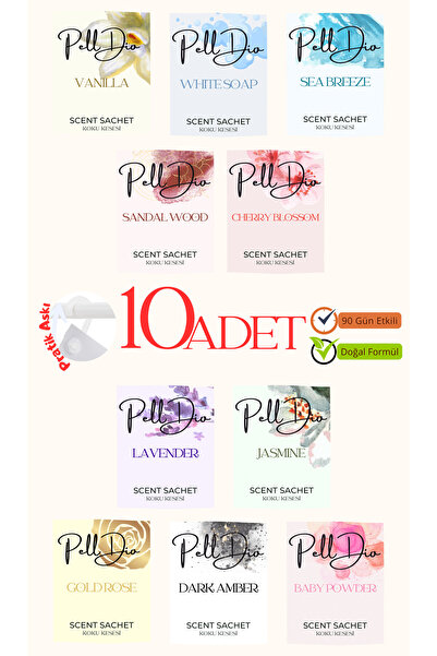 PellDio Home 10 Adet Karışık Kokulu Kese